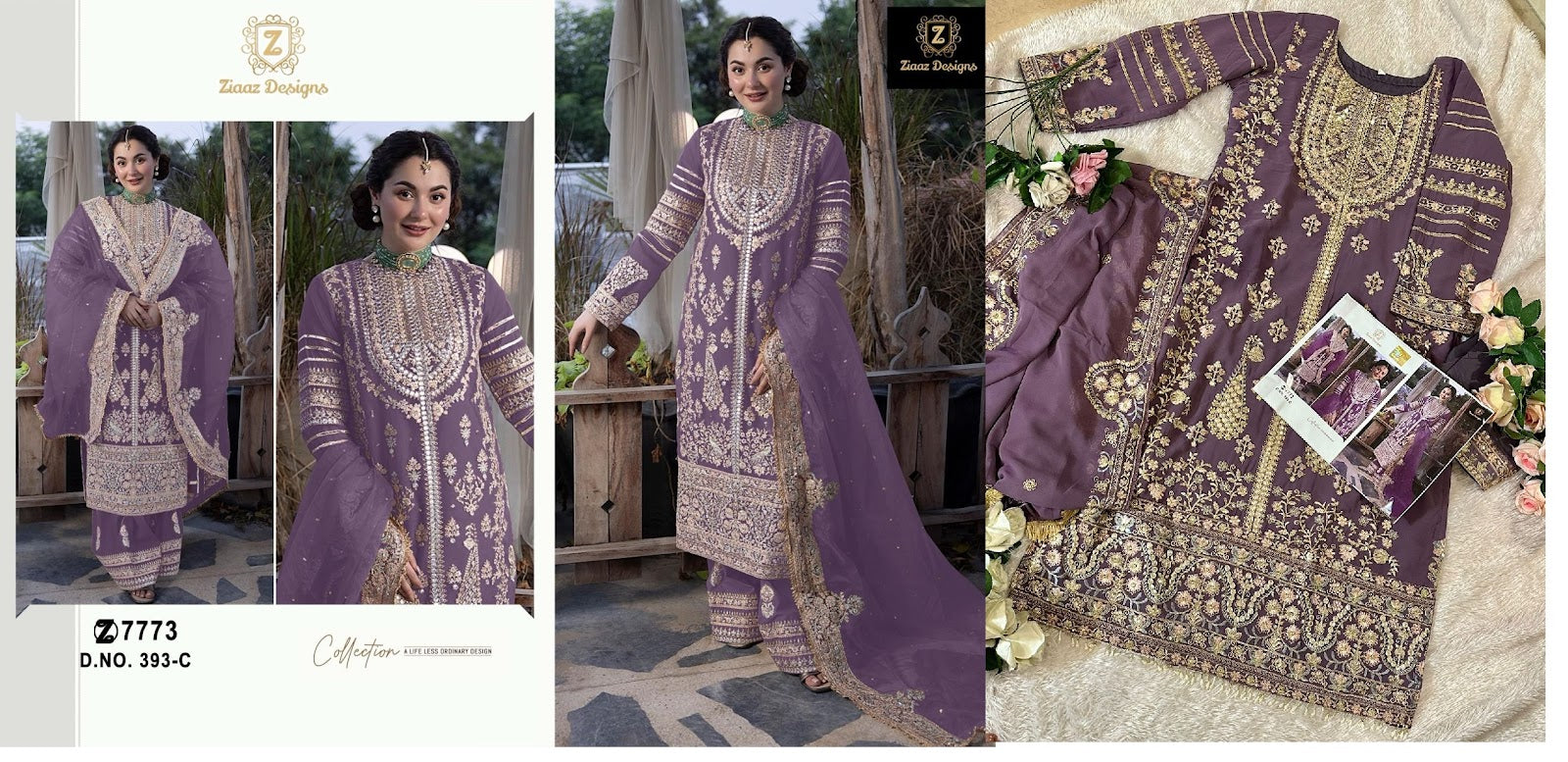 393-Colors Ziaaz Designs Georgette Pakistani Salwar Suits
