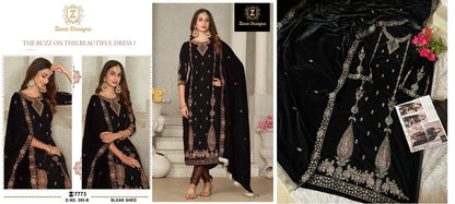 395 Ziaaz Designs Velvet Suits