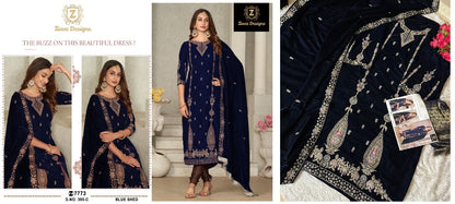 395 Ziaaz Designs Velvet Suits