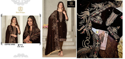 396 Ziaaz Designs Velvet Suits