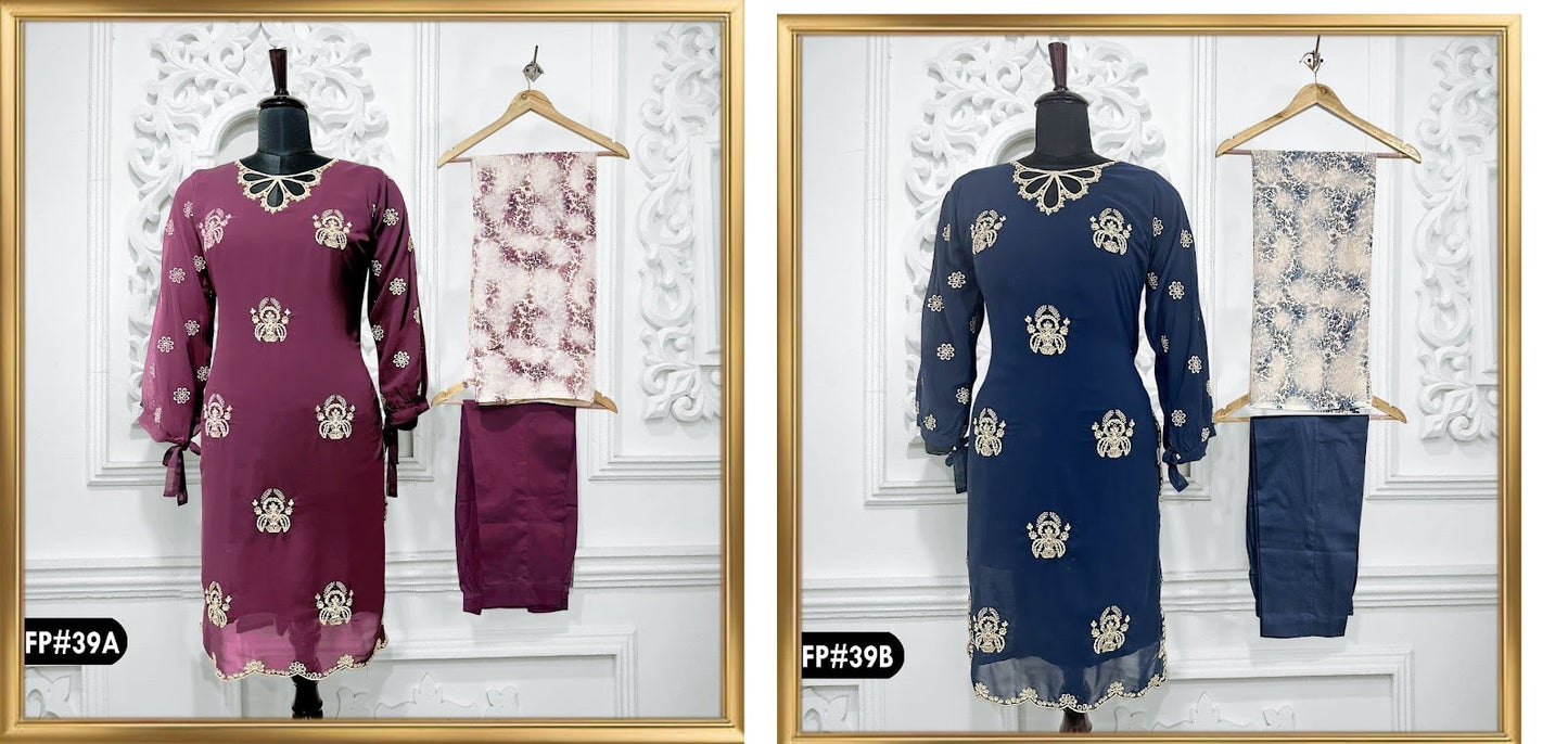39 Farwah Georgette Pakistani Readymade Suits