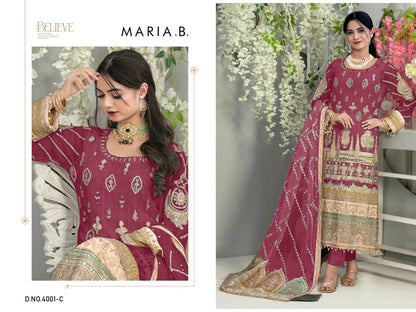 4001 Maria B Georgette Pakistani Salwar Suits