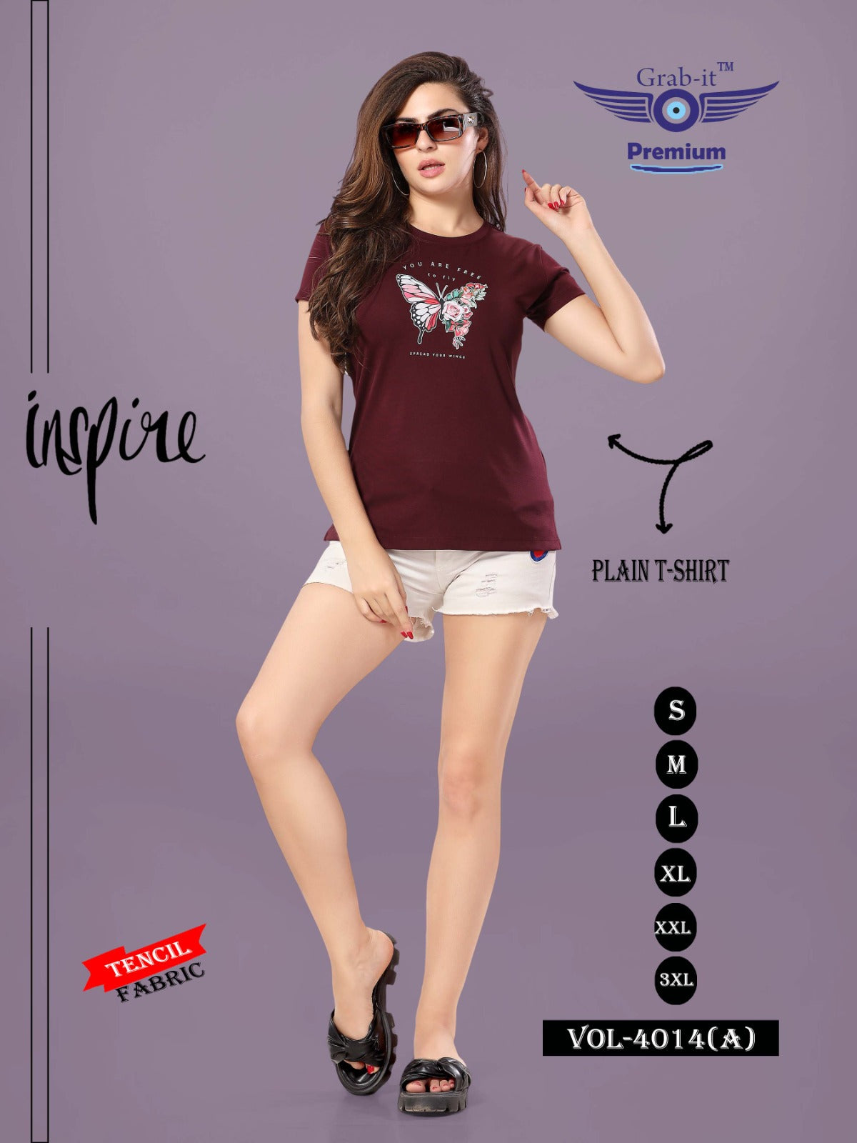 4014-A Grab It Tencil Women Tshirt