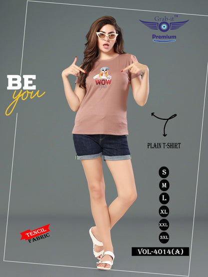4014-A Grab It Tencil Women Tshirt