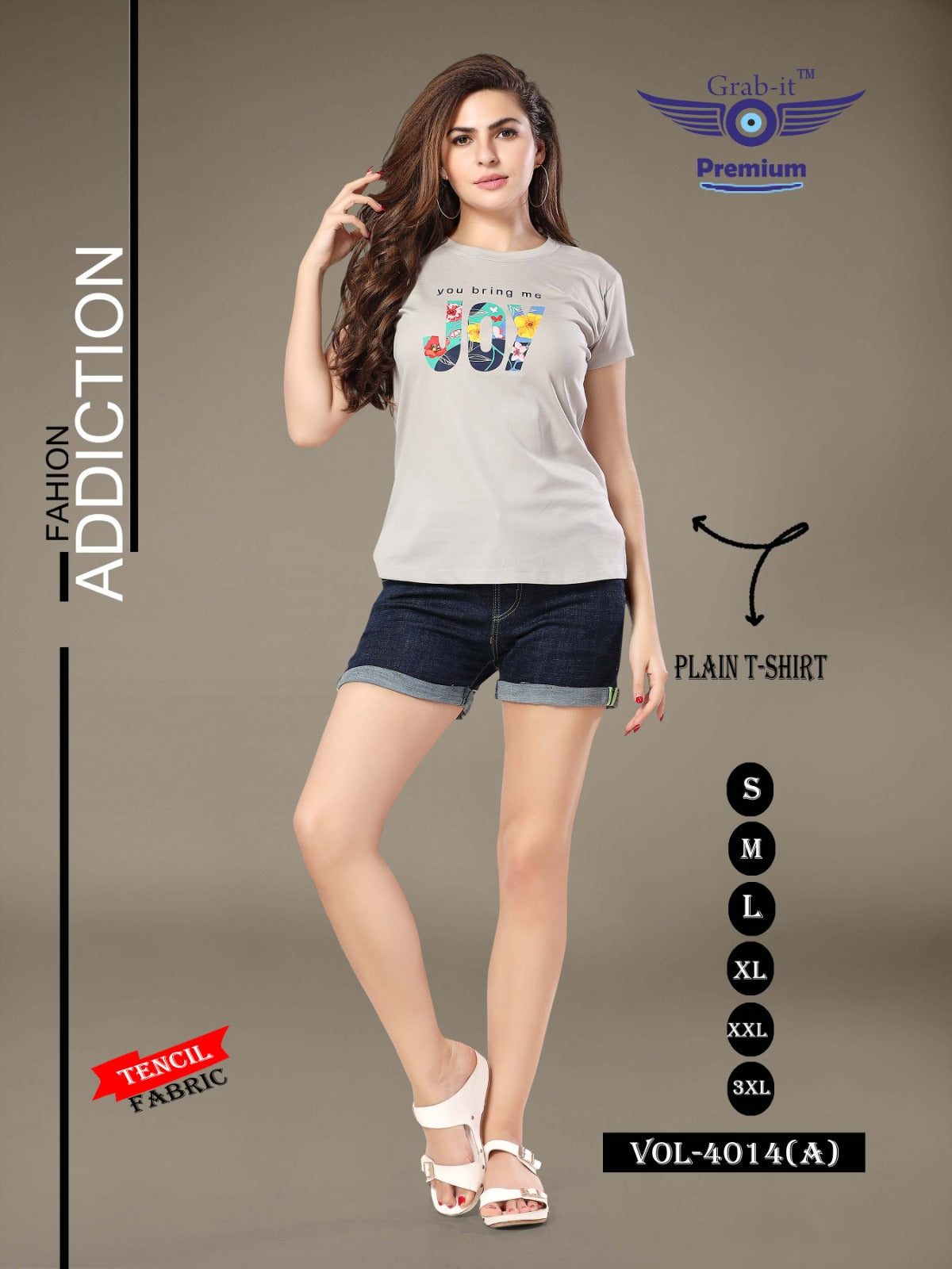 4014-A Grab It Tencil Women Tshirt
