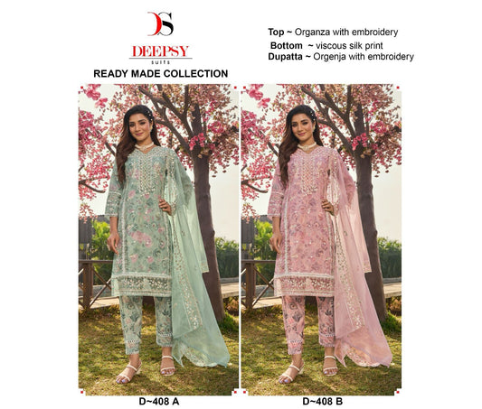408 Deepsy Organza Pakistani Readymade Suits