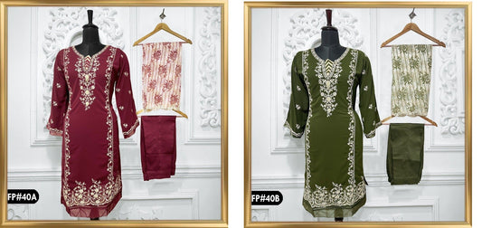 40 Farwah Georgette Pakistani Readymade Suits