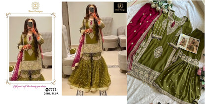 412 Ziaaz Designs Georgette Pakistani Salwar Suits