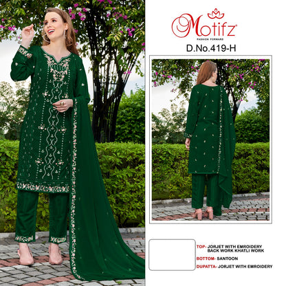 419 Motifz Georgette Pakistani Salwar Suits