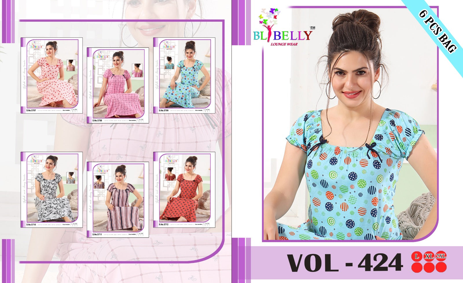 424 Belly Hosiery Sinker Night Gowns