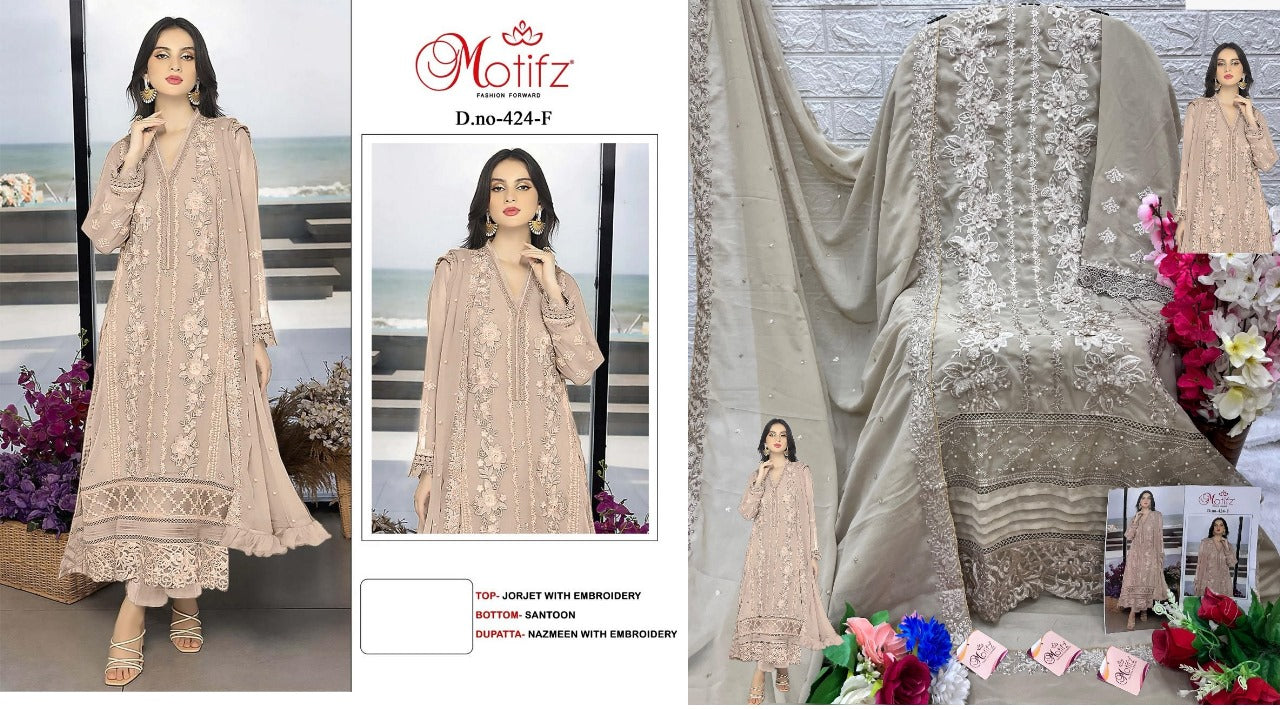 424 Motifz Georgette Pakistani Salwar Suits