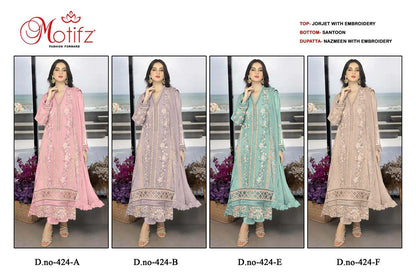 424 Motifz Georgette Pakistani Salwar Suits