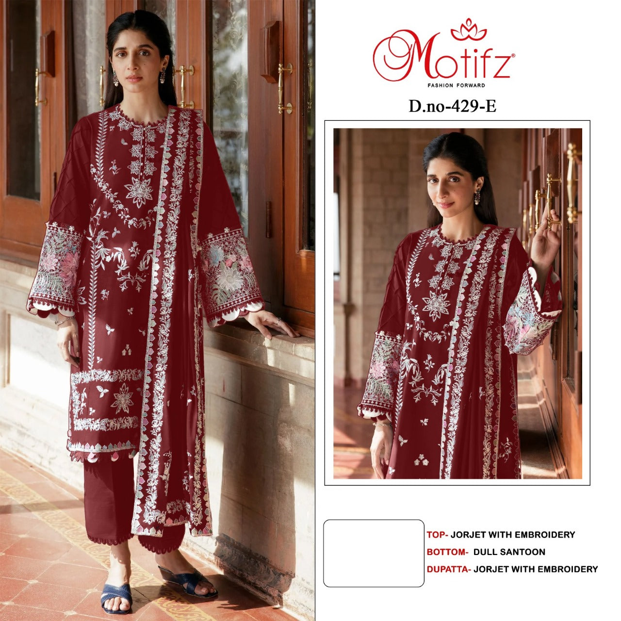 429 Motifz Georgette Pakistani Salwar Suits