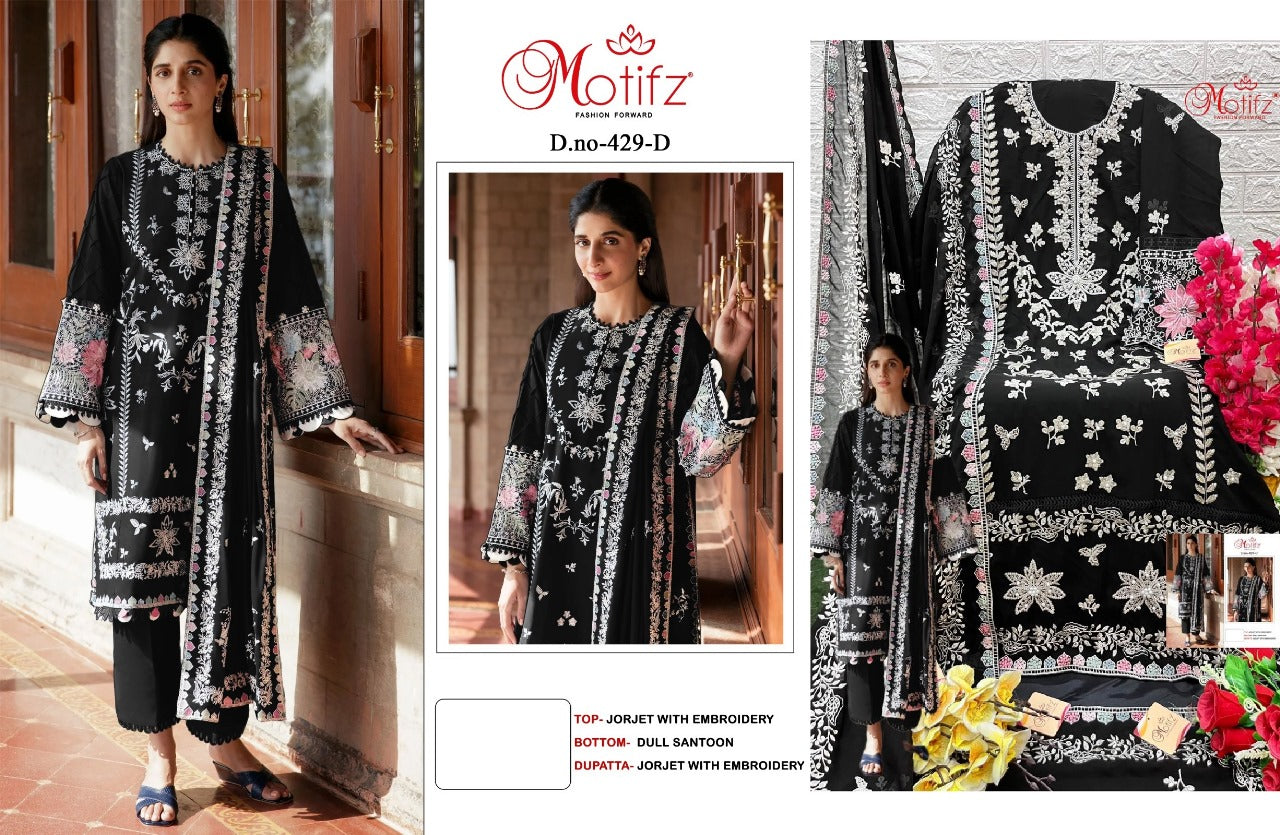 429 Motifz Georgette Pakistani Salwar Suits