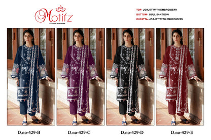 429 Motifz Georgette Pakistani Salwar Suits