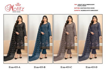 433 Motifz Georgette Pakistani Salwar Suits