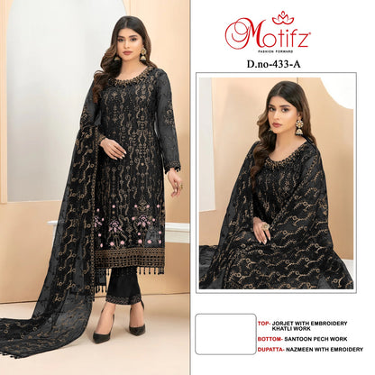 433 Motifz Georgette Pakistani Salwar Suits