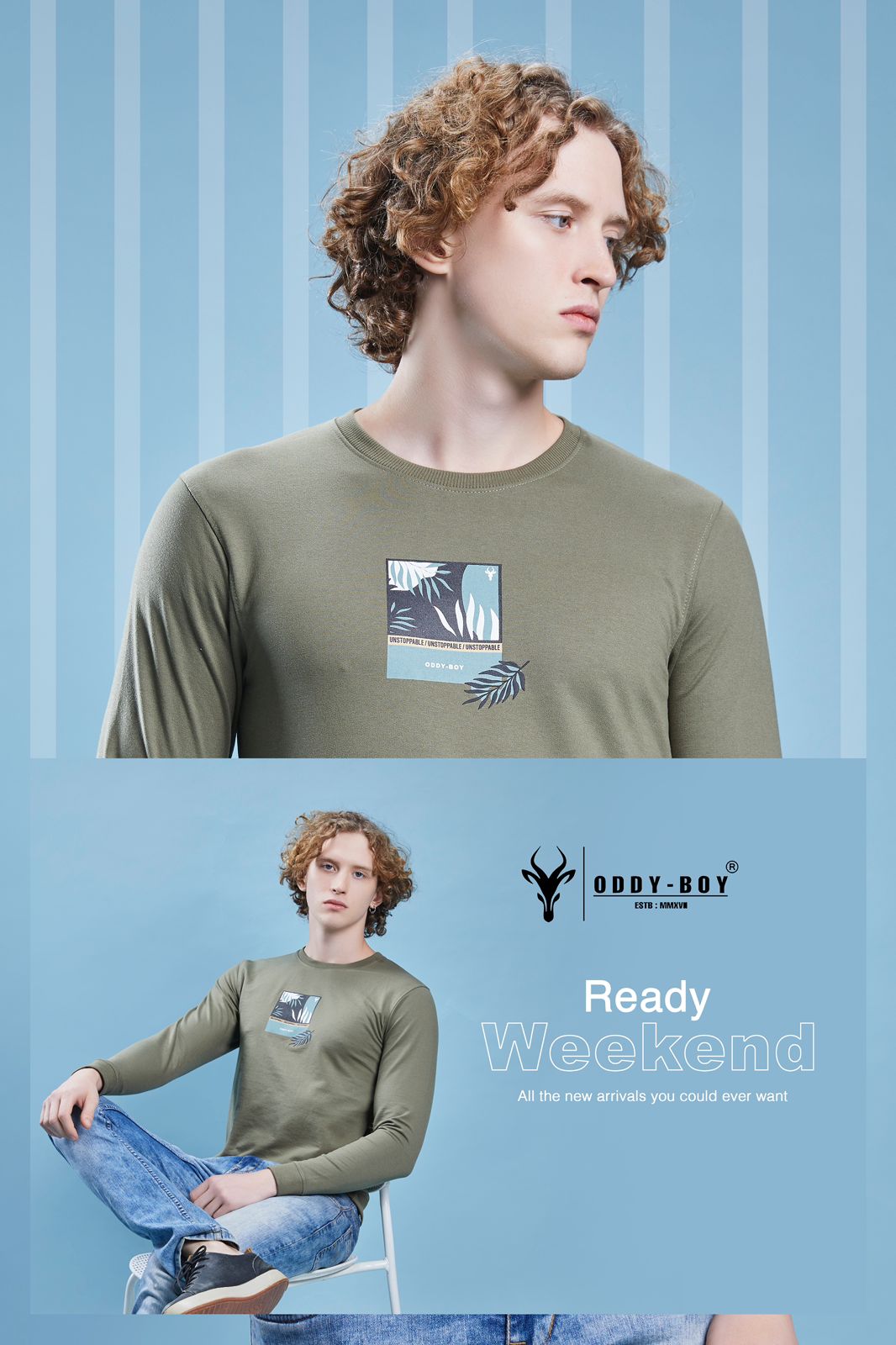 433 Oddy Boy Cotton Looper Mens Tshirts