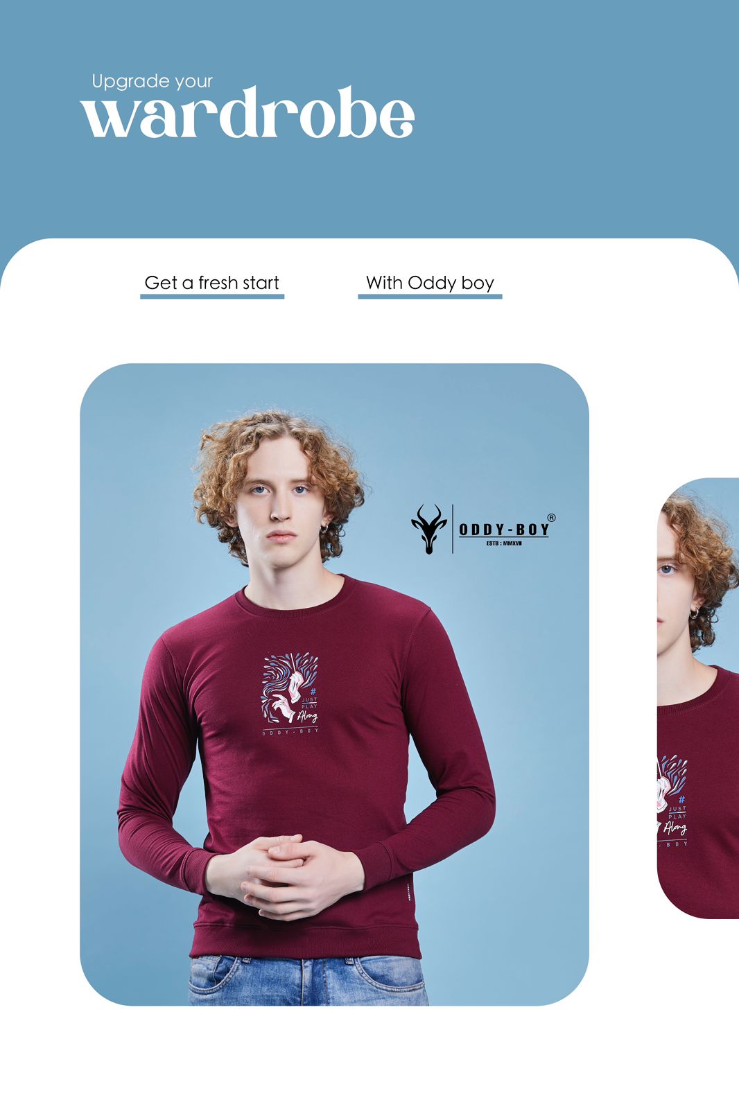 433 Oddy Boy Cotton Looper Mens Tshirts