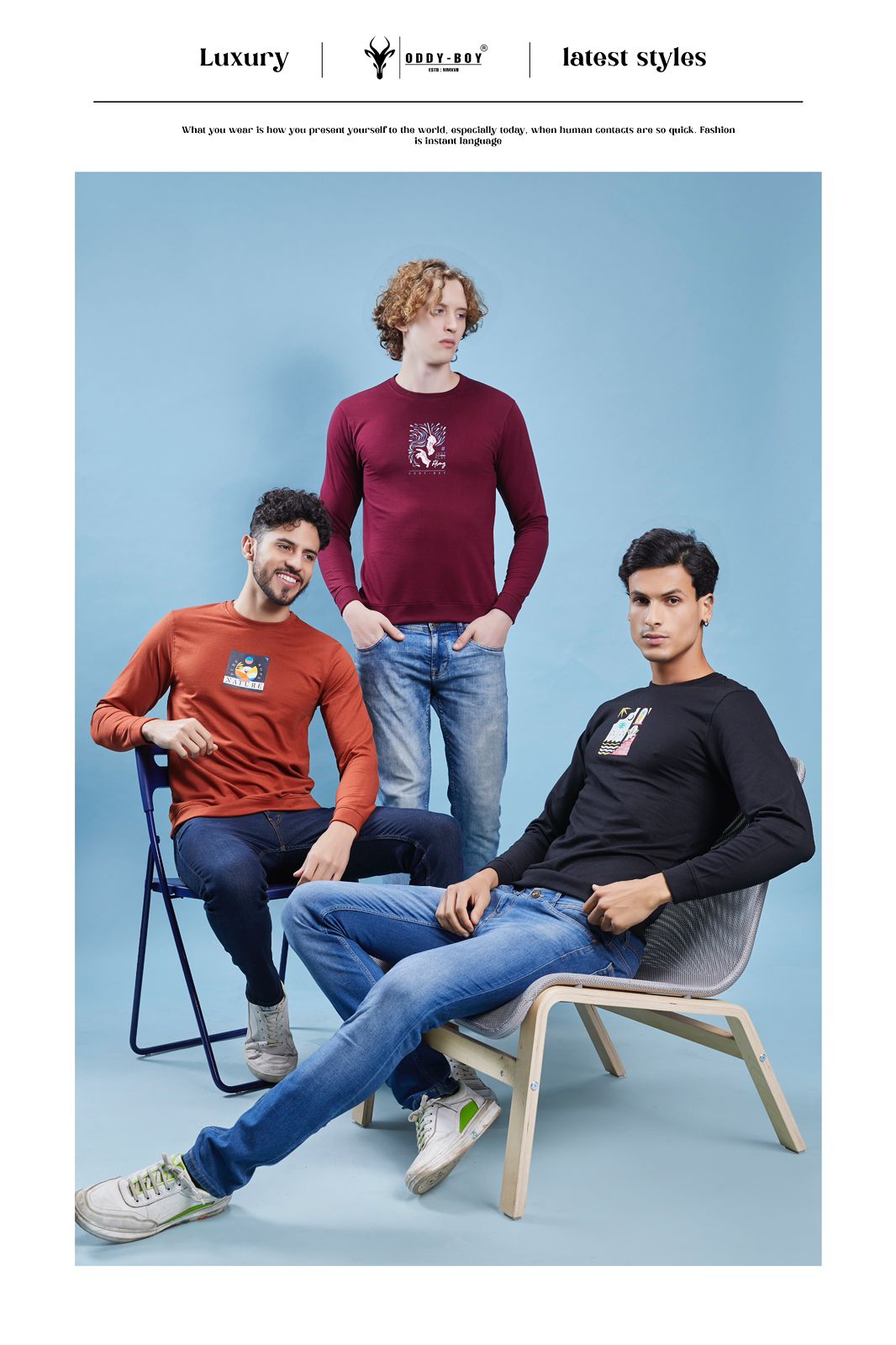 433 Oddy Boy Cotton Looper Mens Tshirts