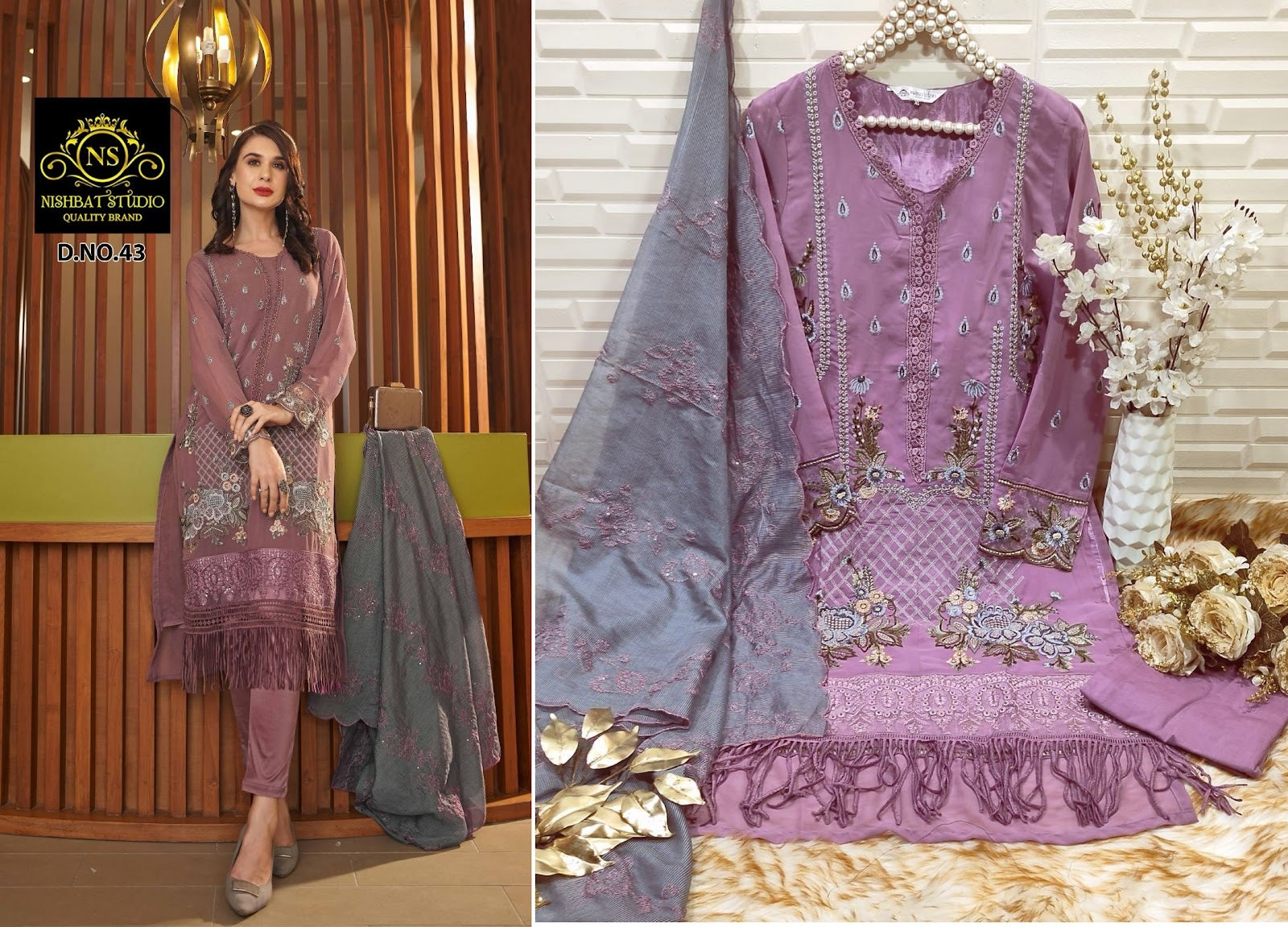 43 Nishbat Studio Georgette Pakistani Readymade Suits – Kavya Style Plus