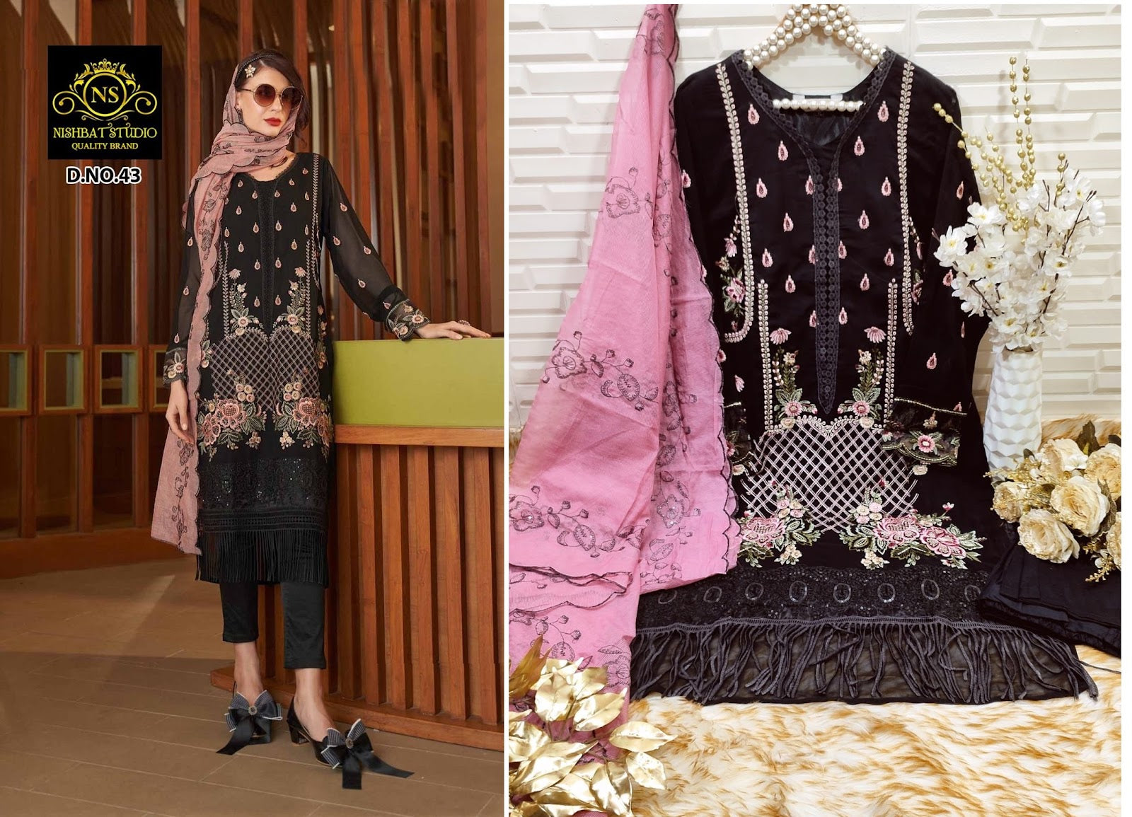 43 Nishbat Studio Georgette Pakistani Readymade Suits – Kavya Style Plus