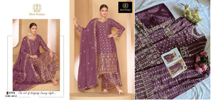 441 Ziaaz Designs Chinon Pakistani Salwar Suits