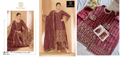 441 Ziaaz Designs Chinon Pakistani Salwar Suits