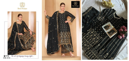 441 Ziaaz Designs Chinon Pakistani Salwar Suits