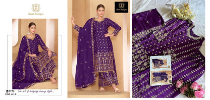441 Ziaaz Designs Chinon Pakistani Salwar Suits