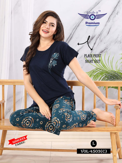 4503-C Grab It Sinker Pyjama Night Suits