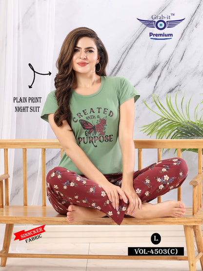 4503-C Grab It Sinker Pyjama Night Suits