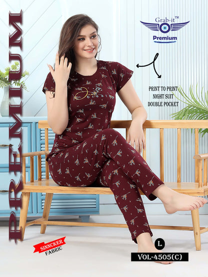 4505-C Grab It Sinker Pyjama Night Suits