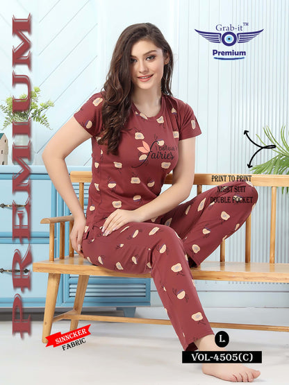 4505-C Grab It Sinker Pyjama Night Suits