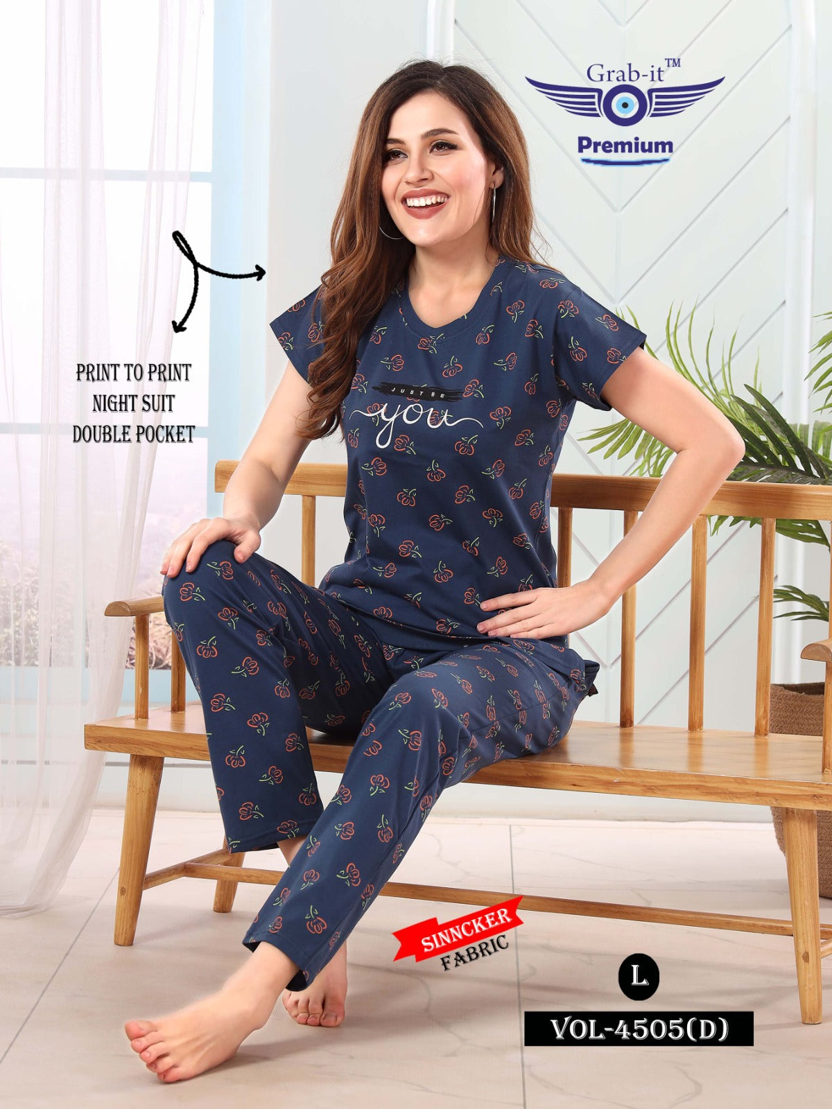 4505-D Grab It Sinker Pyjama Night Suits