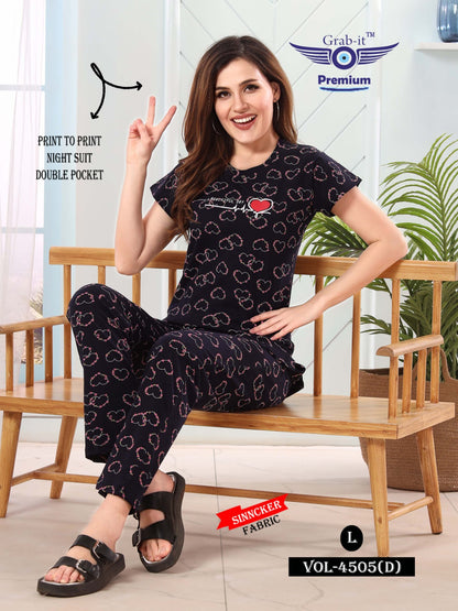 4505-D Grab It Sinker Pyjama Night Suits