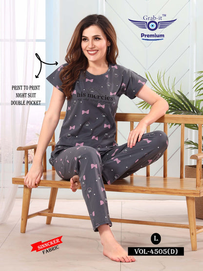 4505-D Grab It Sinker Pyjama Night Suits