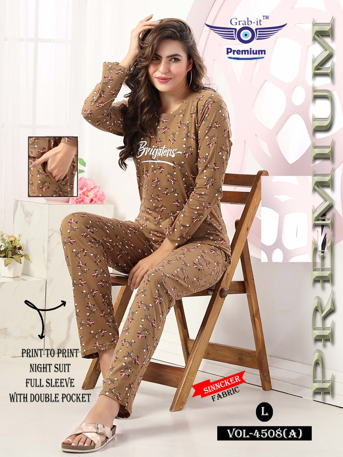 4508-A Grab It Sinker Full Sleeve Night Suits