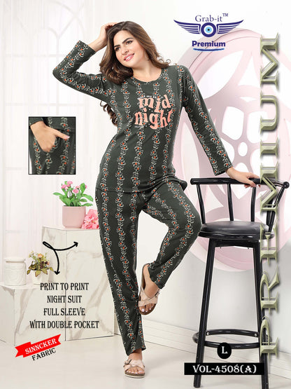 4508-A Grab It Sinker Full Sleeve Night Suits