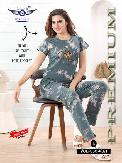 4509-A Grab It Tie Dye Pyjama Night Suits