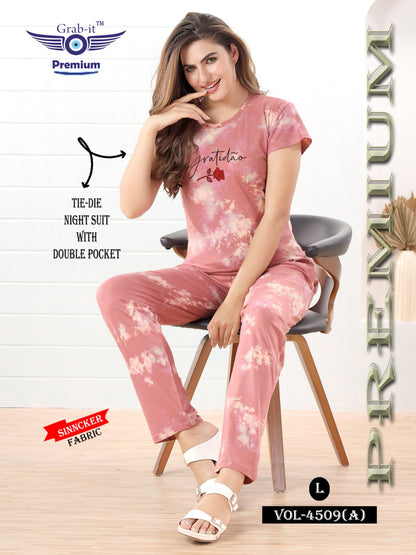 4509-A Grab It Tie Dye Pyjama Night Suits