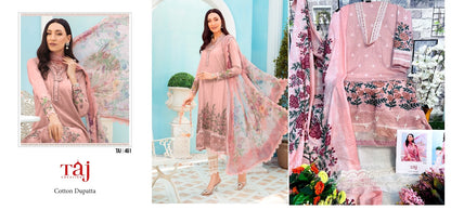 460-461 Taj Creations Cotton Pakistani Patch Work Suits