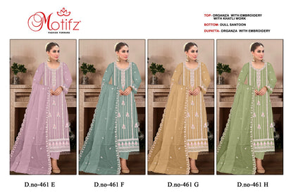 461 Motifz Organza Pakistani Salwar Suits