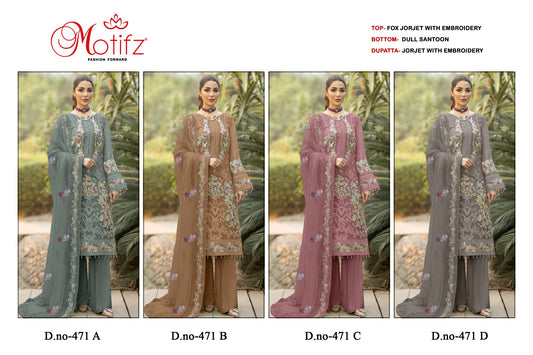471 Motifz Georgette Pakistani Salwar Suits