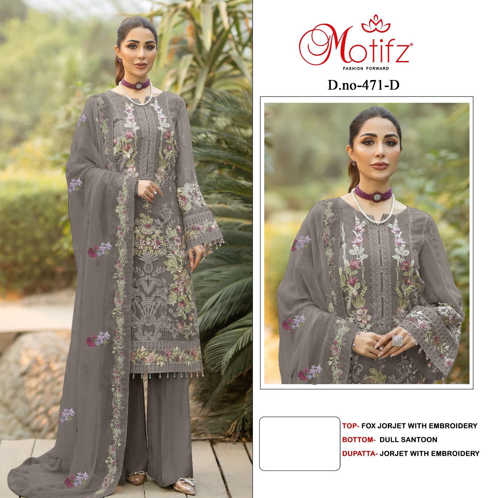 471 Motifz Georgette Pakistani Salwar Suits