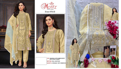 476 Motifz Organza Pakistani Salwar Suits