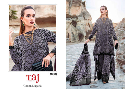 478-479-480 Taj Creations Cotton Pakistani Patch Work Suits