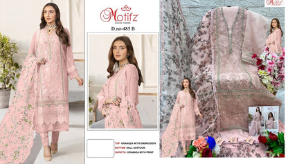 485 Motifz Organza Pakistani Salwar Suits