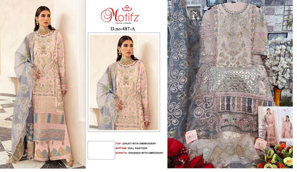 487 Motifz Georgette Pakistani Salwar Suits