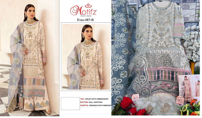 487 Motifz Georgette Pakistani Salwar Suits
